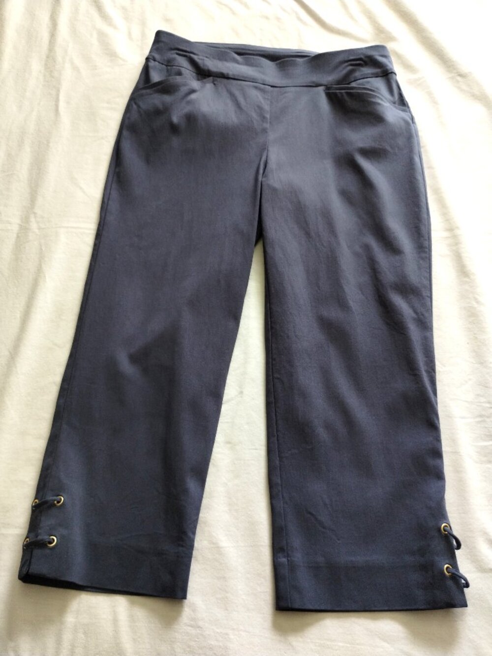 CHICO's Medium Blue "PERFECT Stretch" CROP Capri Pant Sz 0.5 (SMALL) 21 Inseam
